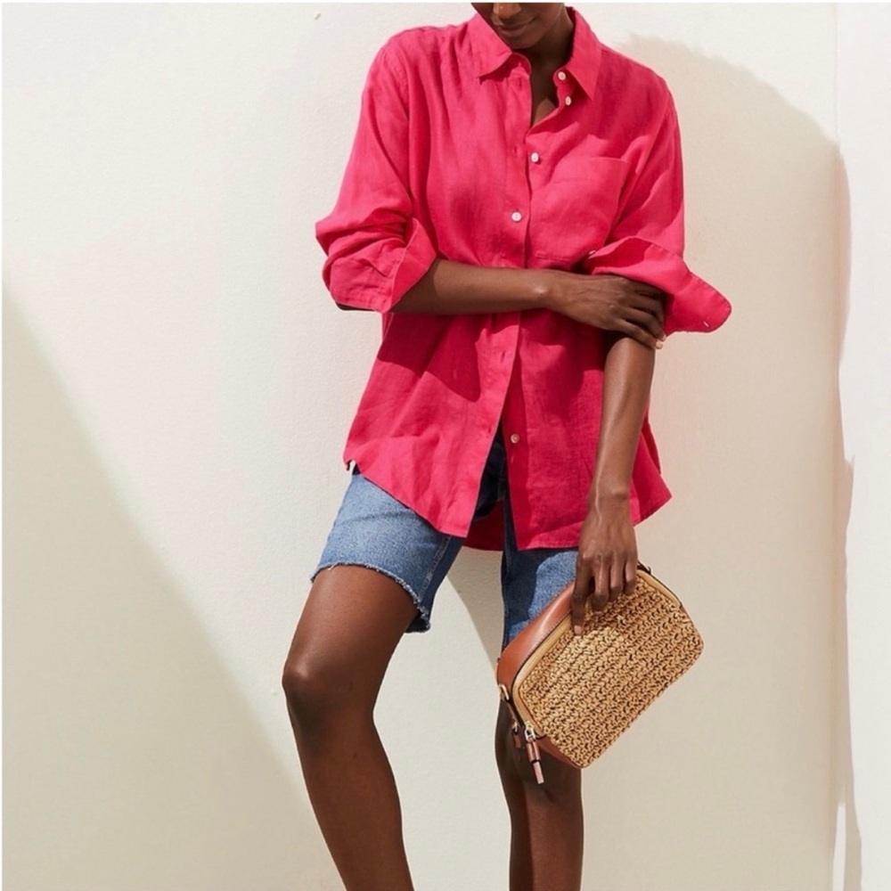 GAP Hot Pink Button-Down Shirt